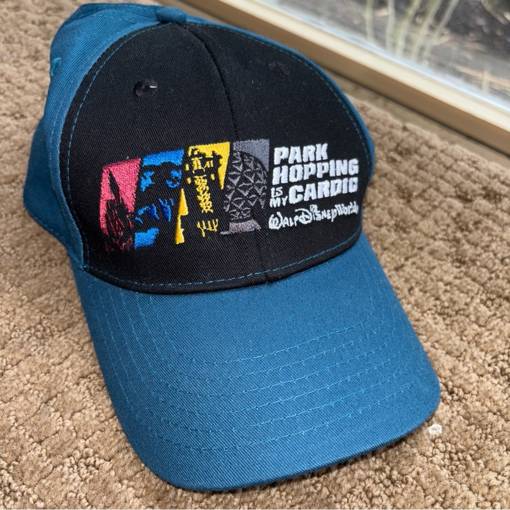 Walt Disney World Park Hopping Is My Cardio Blue & Black Cap hat Epcot